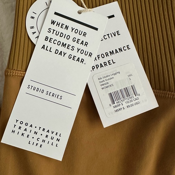 NWT-Vuori Tan Leggings High Waisted Breathe Interlock Fabric Performance Fit - Picture 3 of 11